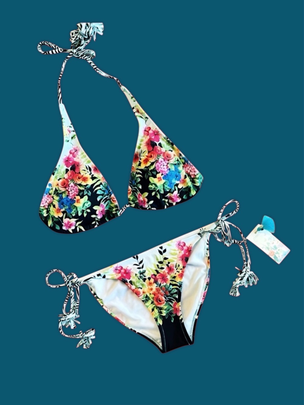 Johnny Was Spring String Bikini Set XL - Picture 5 of 14